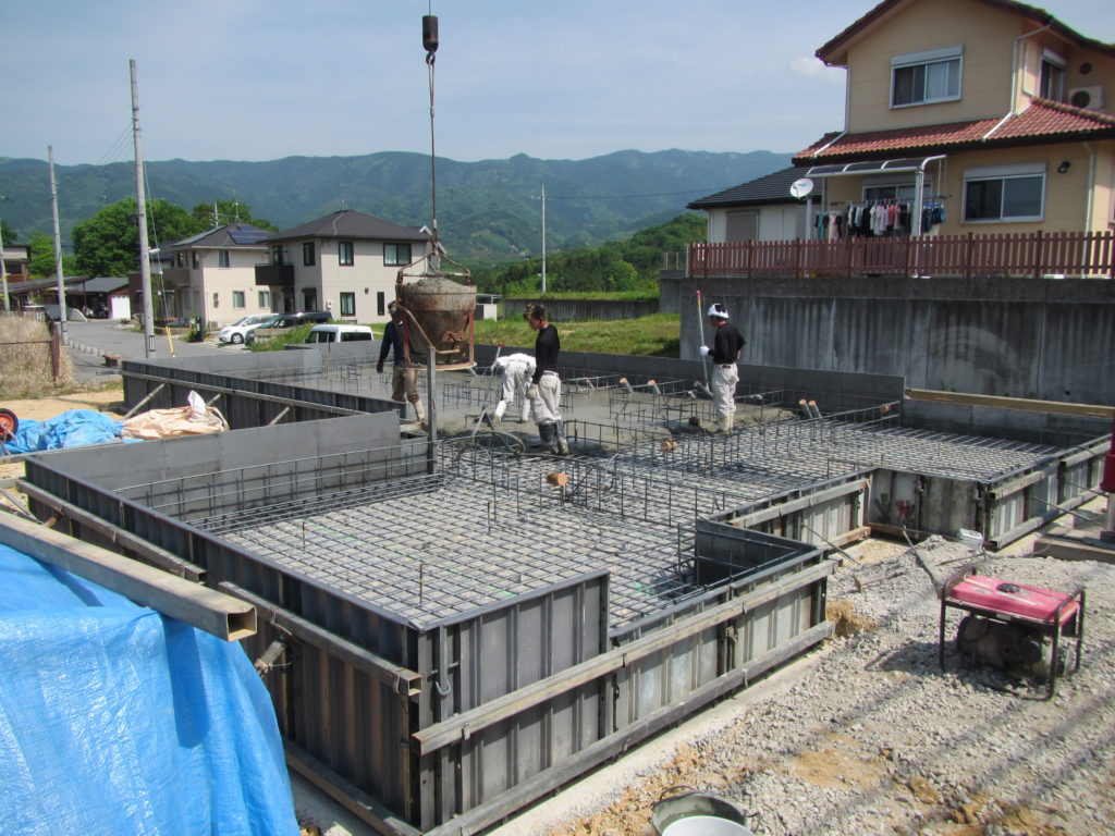 I様邸 基礎コンクリート打ち