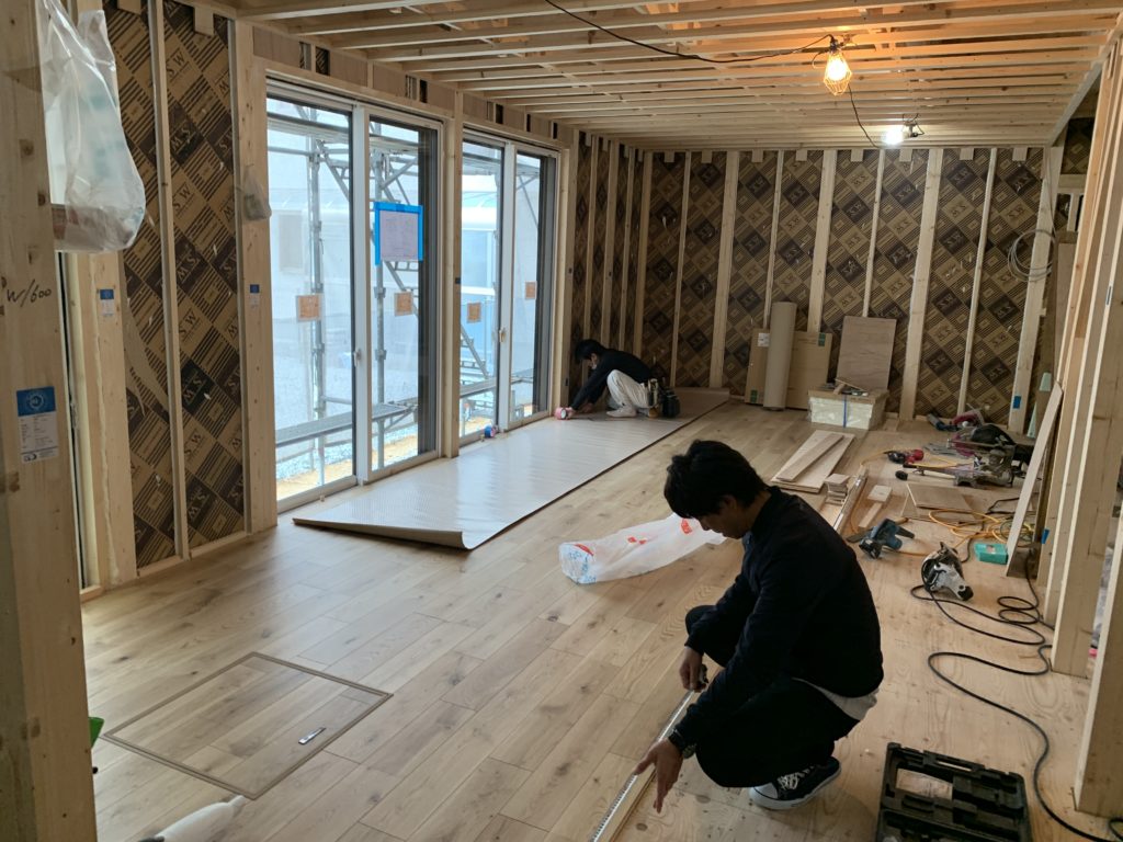 H様邸 フロアー施工