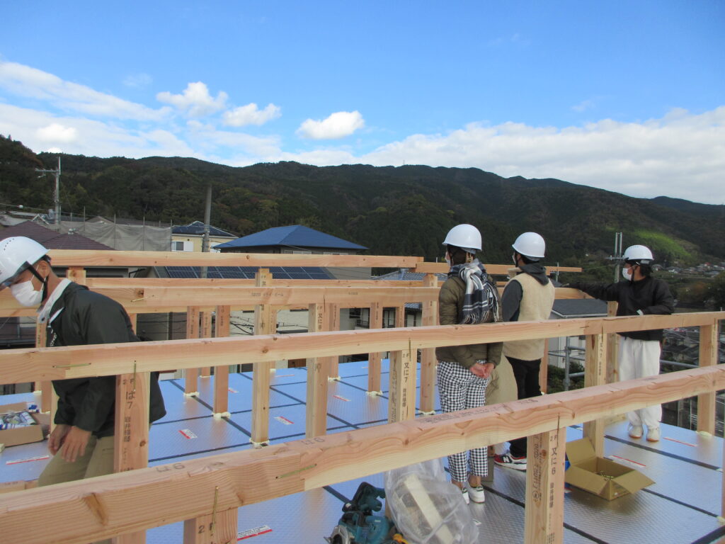 光陽台I様邸　上棟2日目